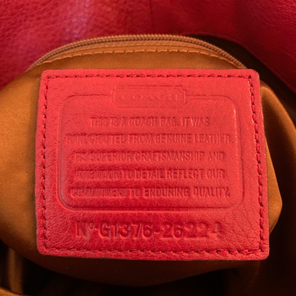 COACH Madison Phoebe Red Leather Shoulder Bag 26224 - Picture 5 of 8